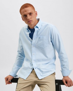 Blue Ben Sherman Brighton Oxford Organic Shirts | 209714-KPV