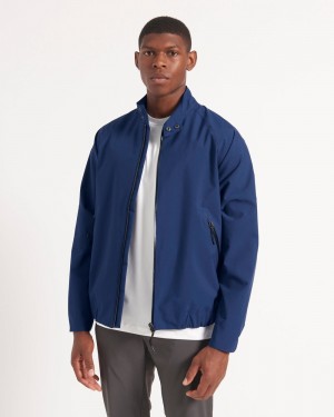 Blue Ben Sherman Waterproof Harrington Jackets | 760289-CNQ