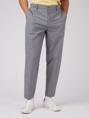 Blue Grey Ben Sherman B by Ben Sherman Cotton Taper Pants | 073429-ADT