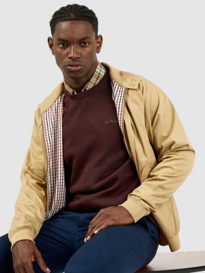 Brown Ben Sherman Signature Harrington Jackets | 160385-BYF