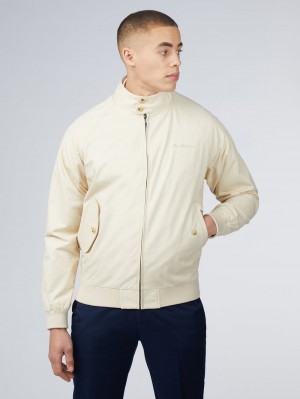 Cream Ben Sherman Signature Harrington Jackets | 952864-OXB