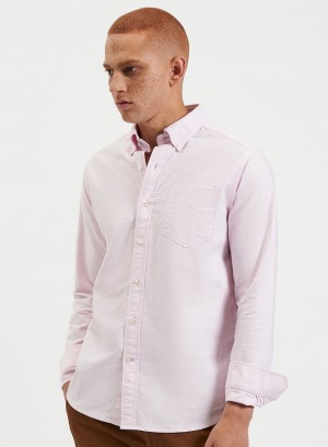 Pink Ben Sherman Brighton Oxford Organic Shirts | 902537-AWO