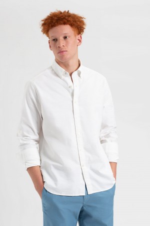 White Ben Sherman St. Ives Resort Oxford Shirts | 867420-QAF