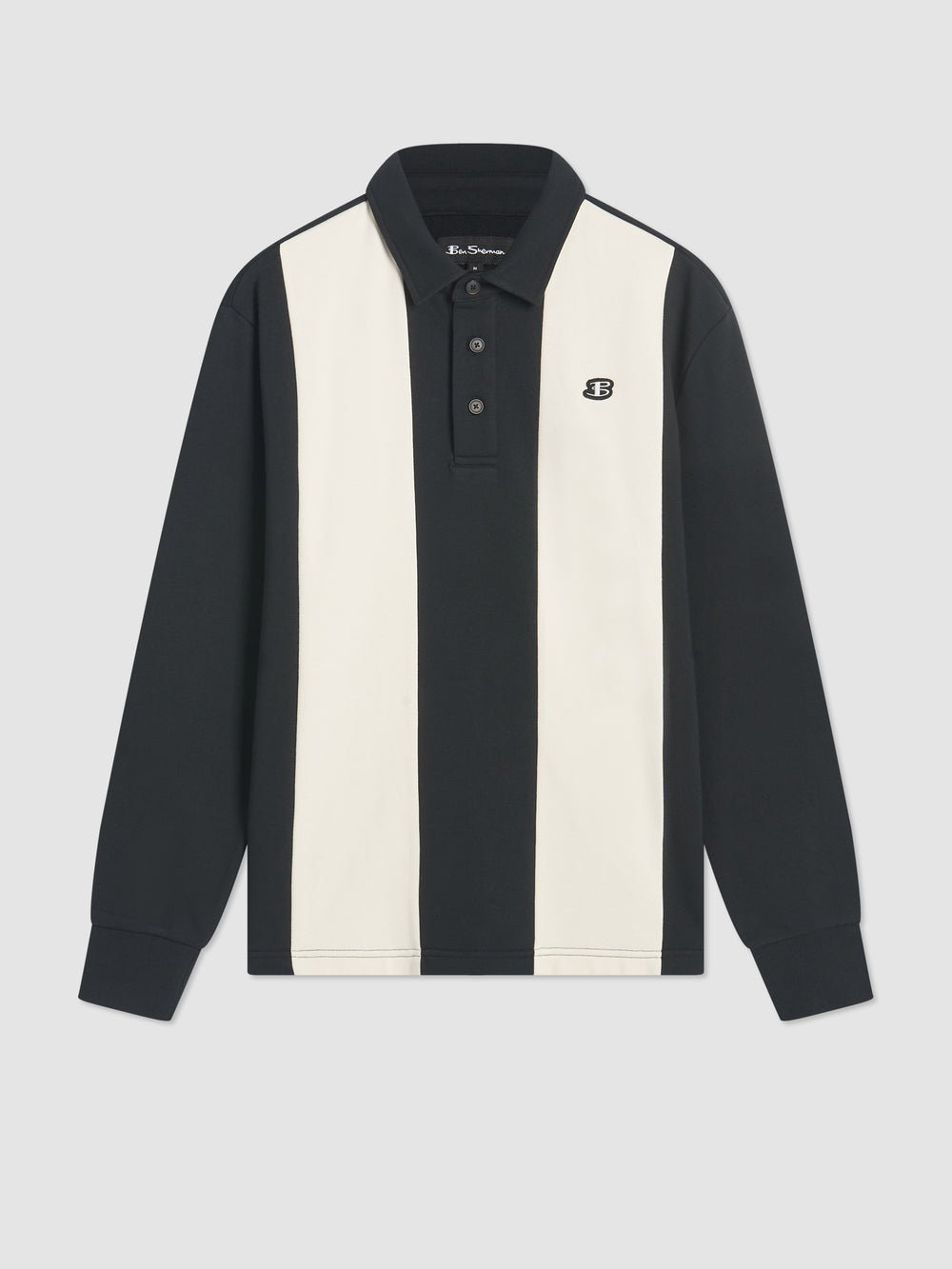 Black Ben Sherman B by Ben Sherman Stripe Rugby Polo Shirts | 582640-LAQ