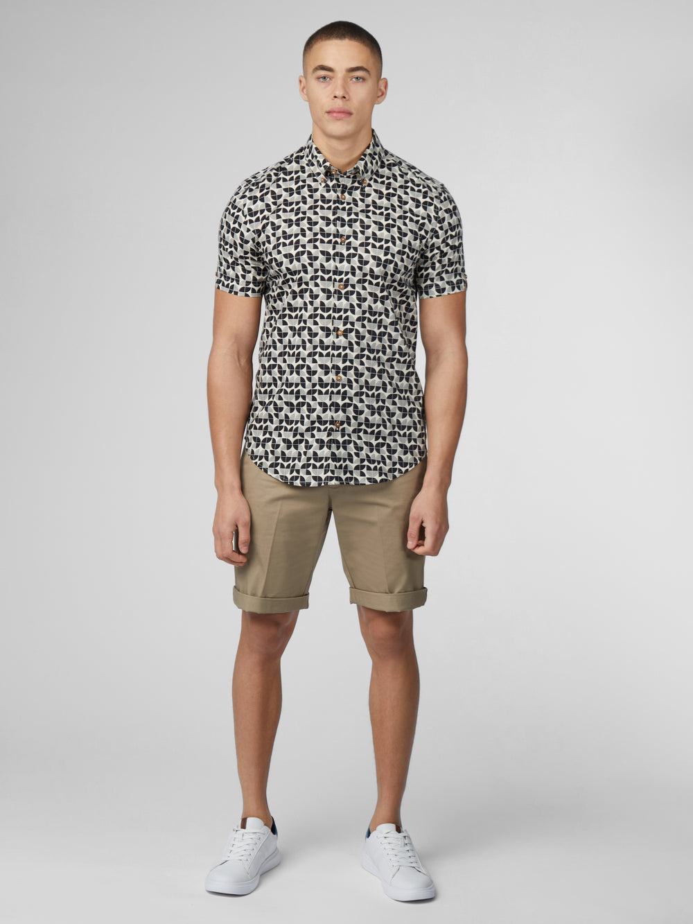 Black Ben Sherman Linear Shirts | 673841-QVL