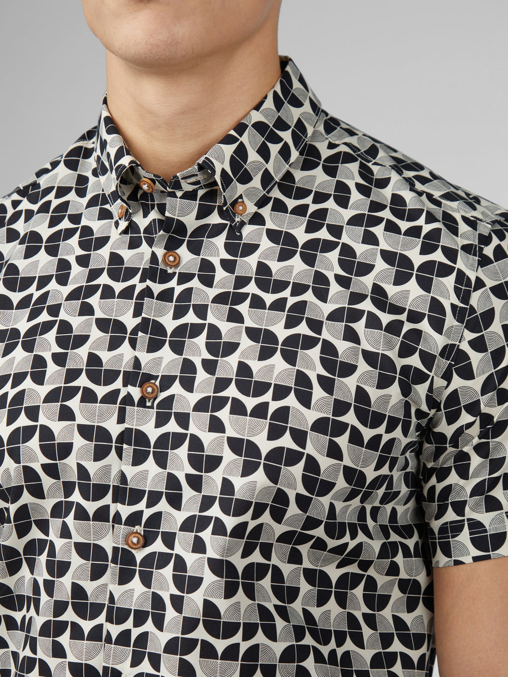 Black Ben Sherman Linear Shirts | 673841-QVL