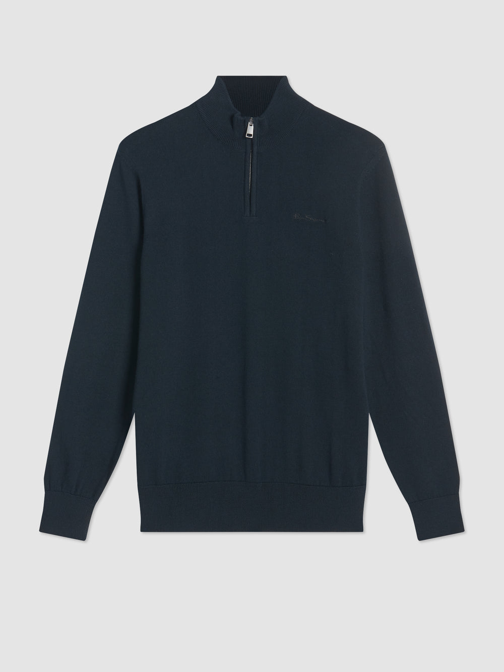 Black Ben Sherman Merino Half-Zip Knitwear | 309148-KLC