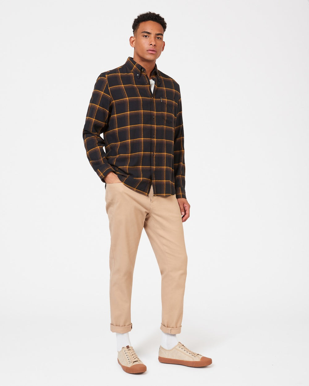 Black Ben Sherman Oversized Brushed Check Shirts | 819407-GNI