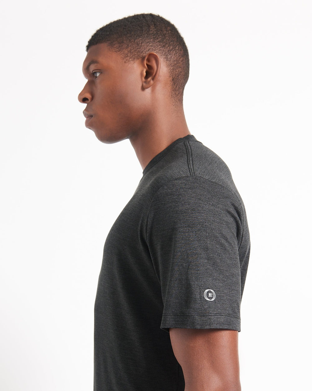 Black Ben Sherman Performance Stretch Marl T-Shirt | 964508-WHB