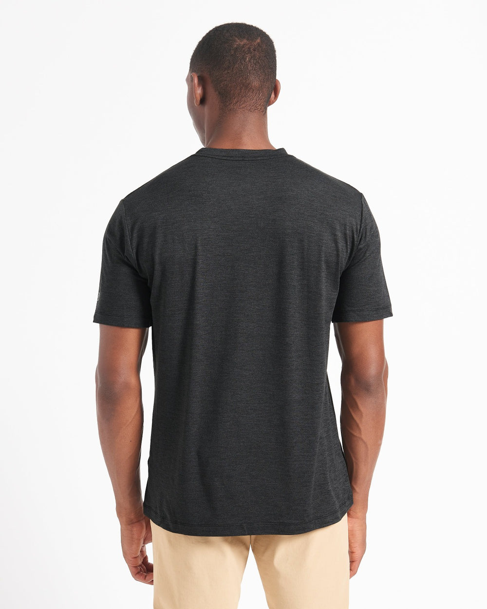 Black Ben Sherman Performance Stretch Marl T-Shirt | 964508-WHB