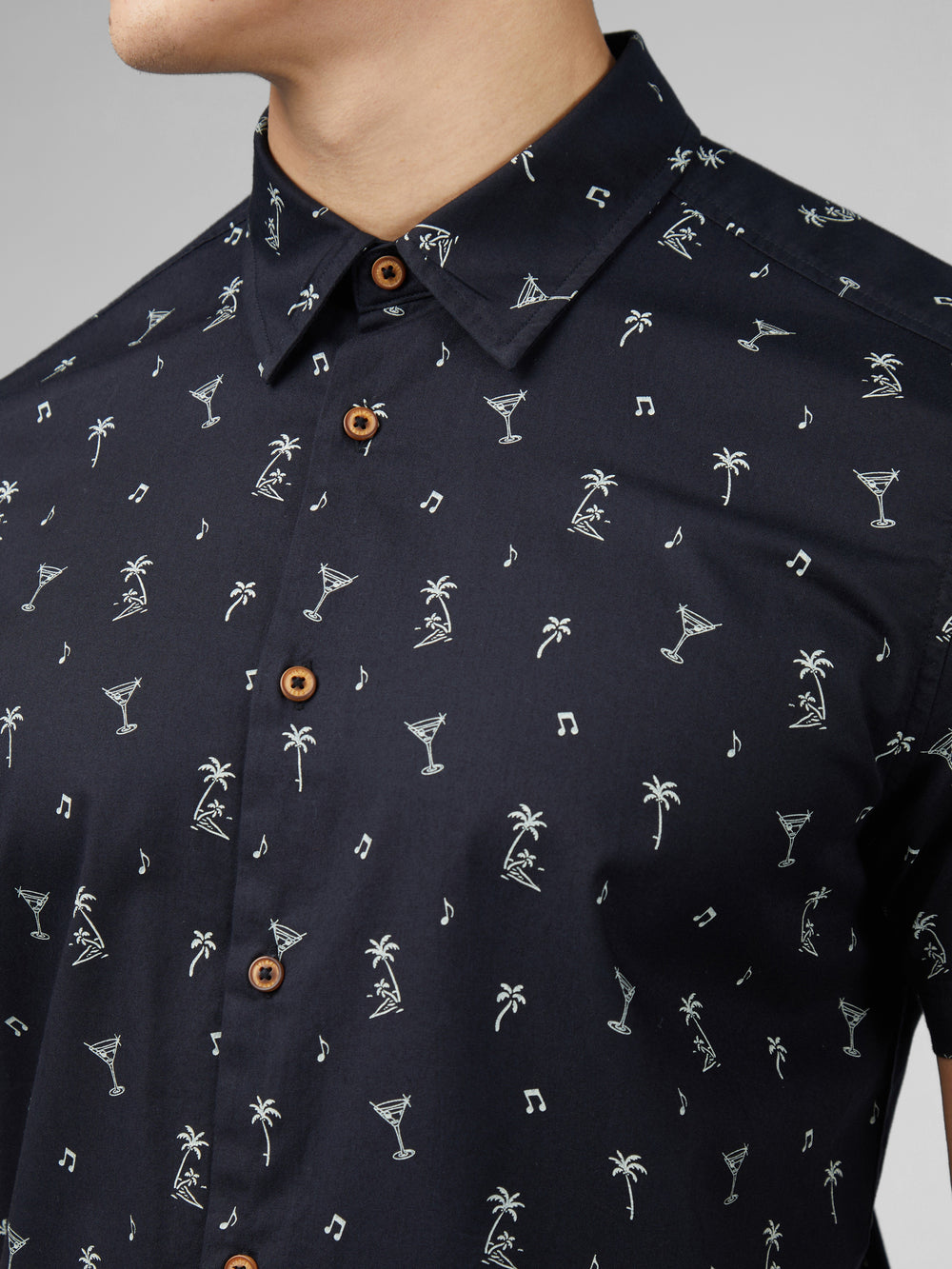 Black Ben Sherman Scattered Shirts | 639541-ZOH