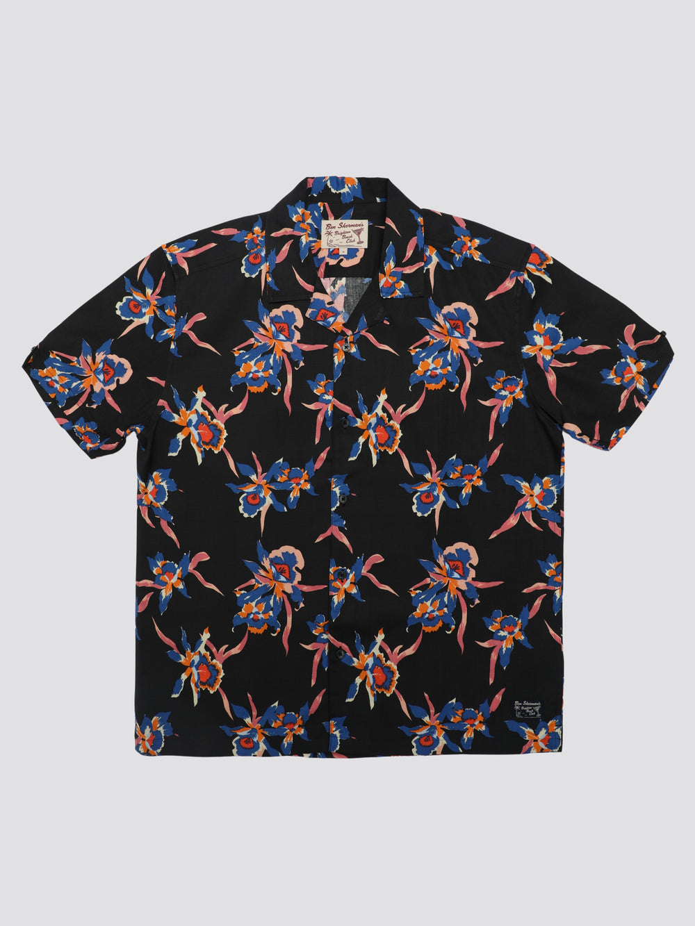 Black Ben Sherman Signature Botanical Print Shirts | 538746-ZVR