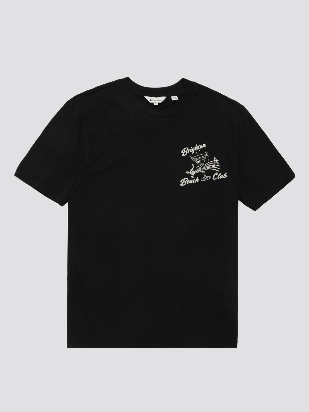 Black Ben Sherman Signature Brighton Beach Club T-Shirt | 146590-TDW