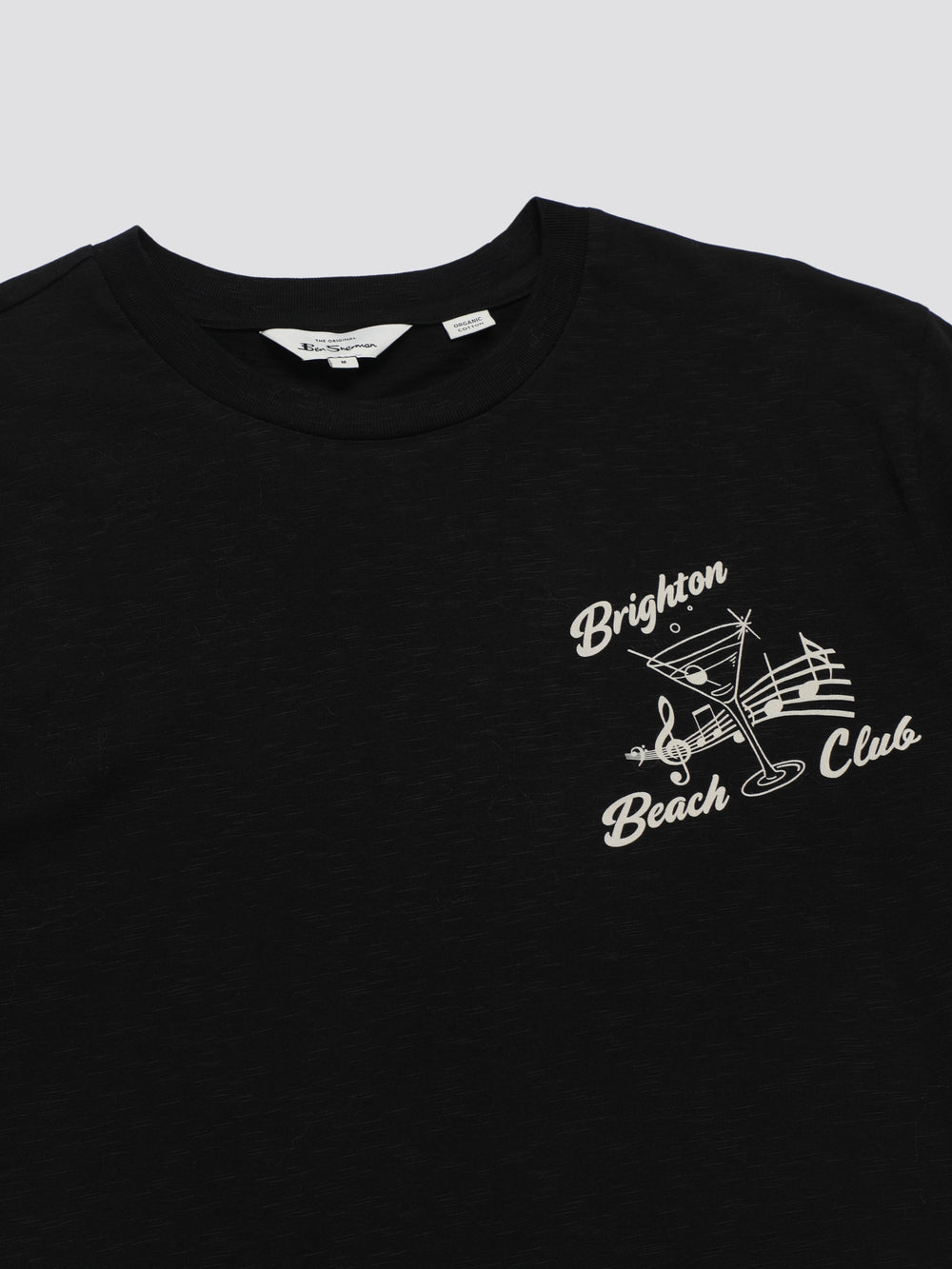 Black Ben Sherman Signature Brighton Beach Club T-Shirt | 146590-TDW