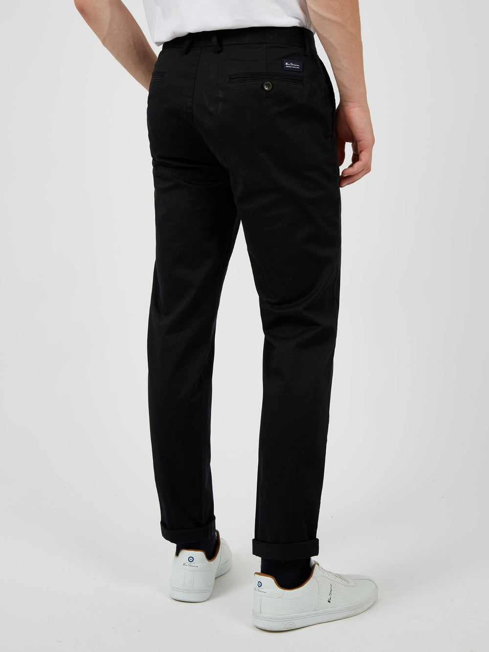 Black Ben Sherman Signature Slim Stretch Chino Pants | 825061-MXC