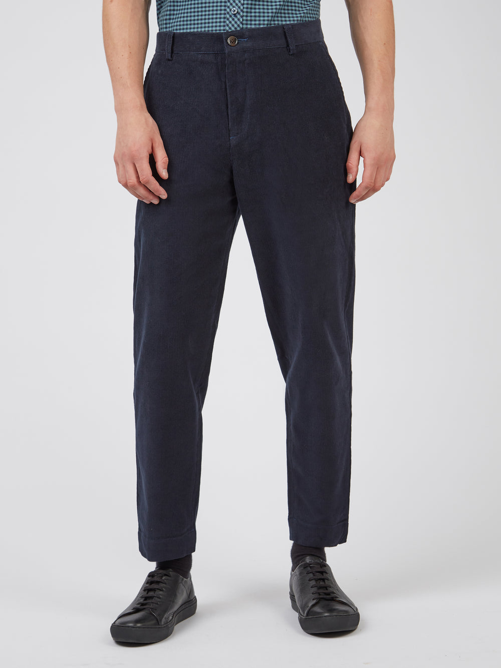 Black Ben Sherman Tapered Corduroy Pants | 675429-RXQ