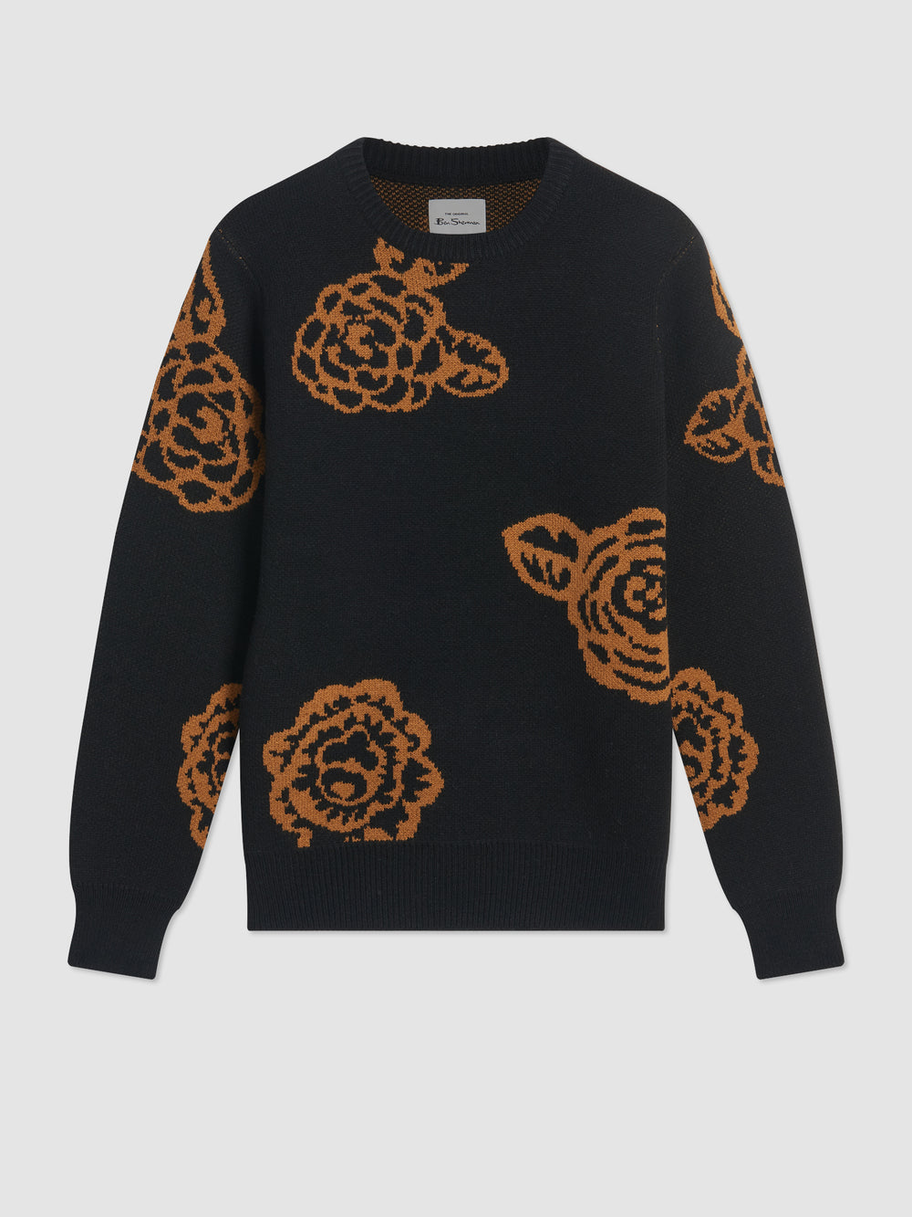 Black Ben Sherman Winter Floral Knitwear | 243685-MKX