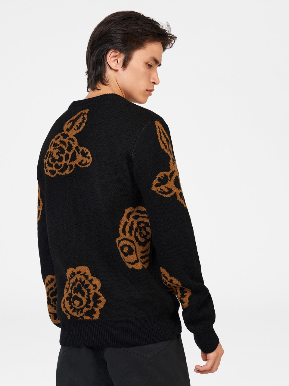 Black Ben Sherman Winter Floral Knitwear | 243685-MKX