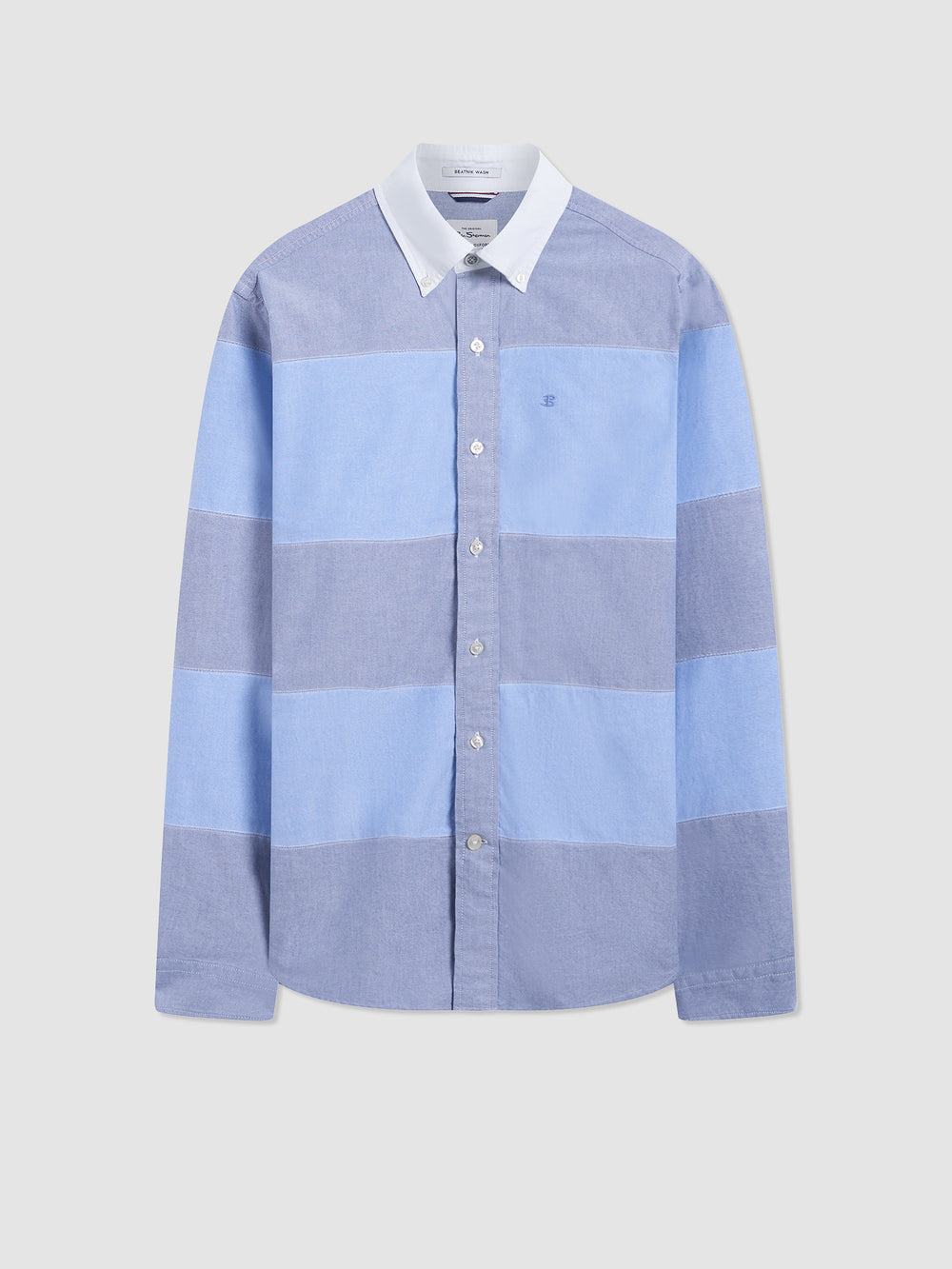 Blue Ben Sherman Brighton Oxford Garment Dye Rugby Shirts | 519284-OTU