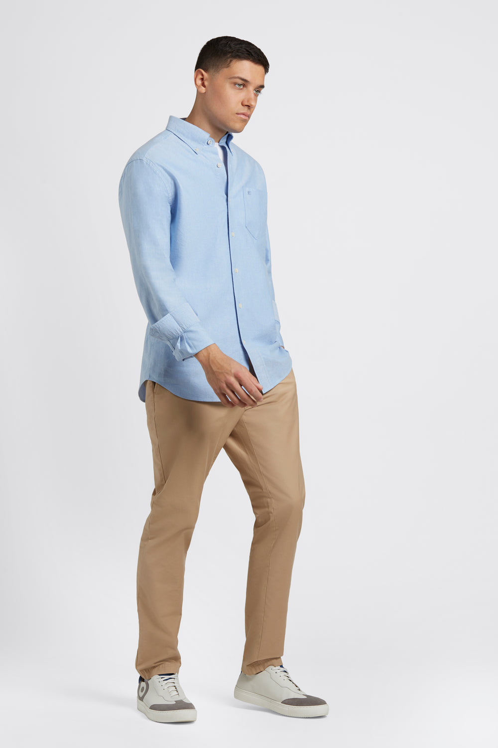 Blue Ben Sherman Brighton Oxford Organic Shirts | 658741-UDJ