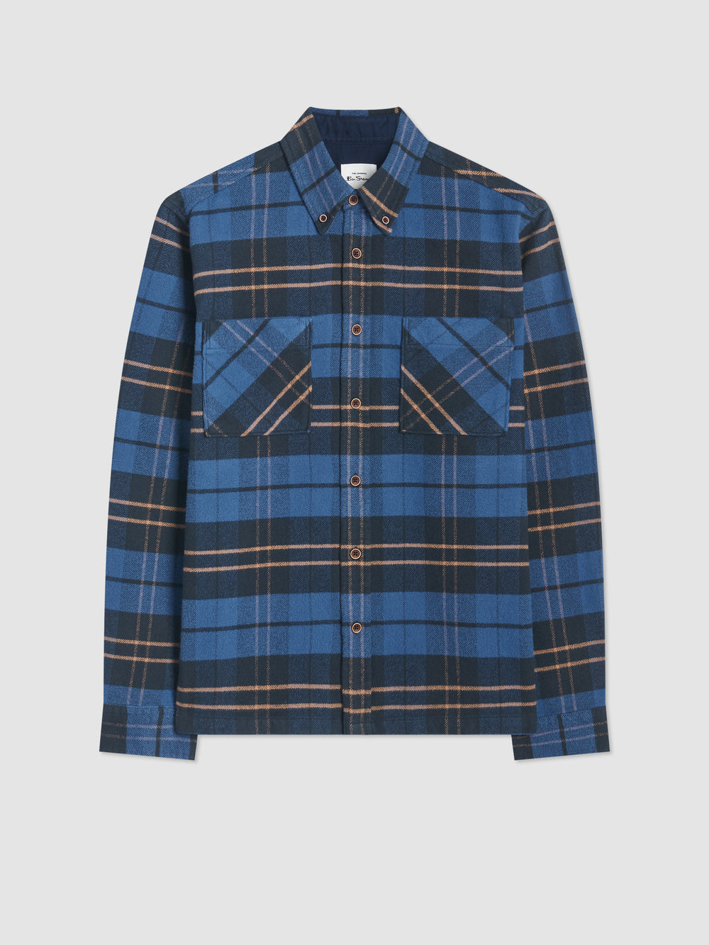 Blue Ben Sherman Brushed Ivy Check Shirts | 630829-JZG