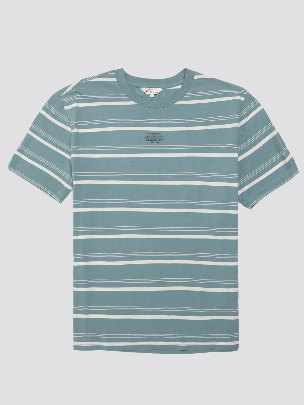 Blue Ben Sherman Fine Stripe T-Shirt | 753841-PWO