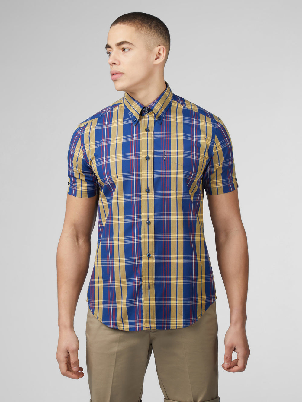 Blue Ben Sherman Signature Irregular Check Shirts | 465819-ZRX