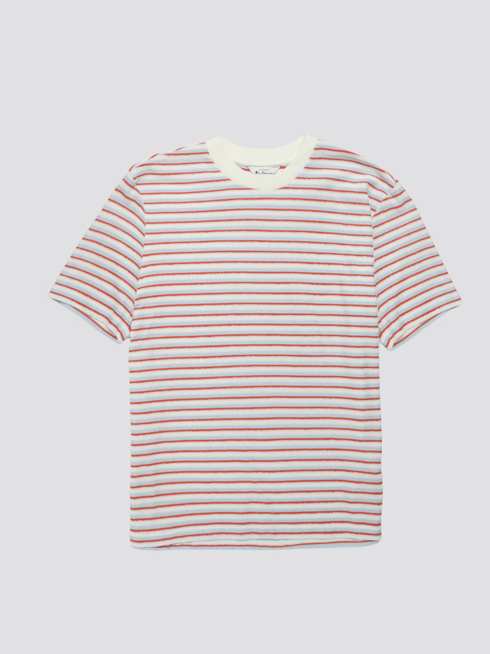 Blue Ben Sherman Signature Loopback Stripe T-Shirt | 641759-IKR