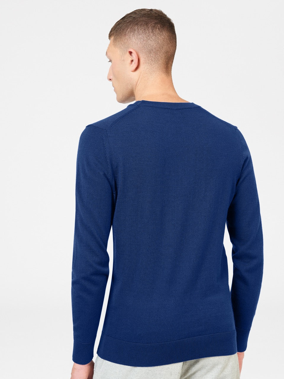 Blue Ben Sherman Signature Merino Crewneck Knitwear | 950724-FNW