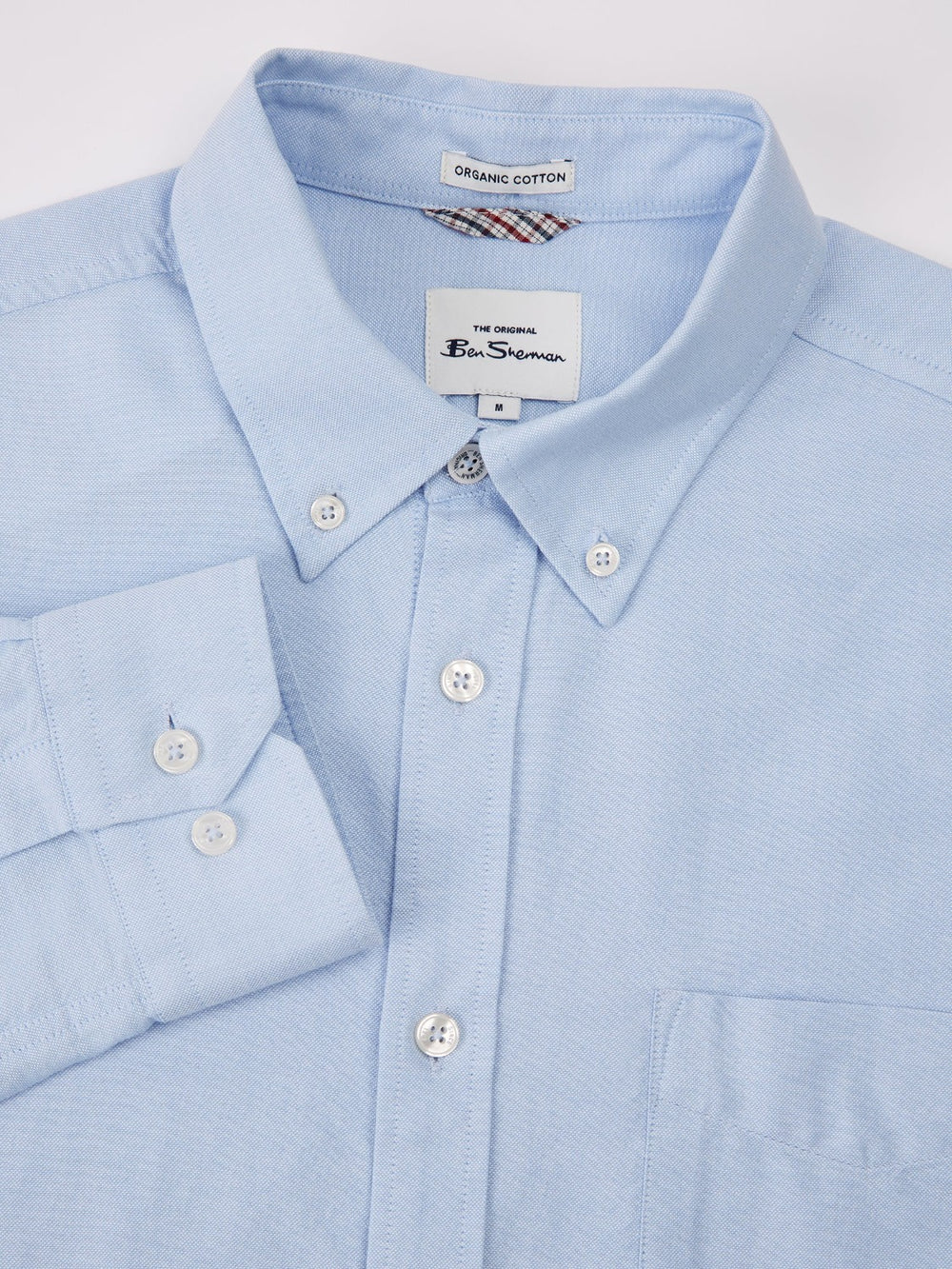 Blue Ben Sherman Signature Organic Long-Sleeve Oxford Shirts | 635089-PQL