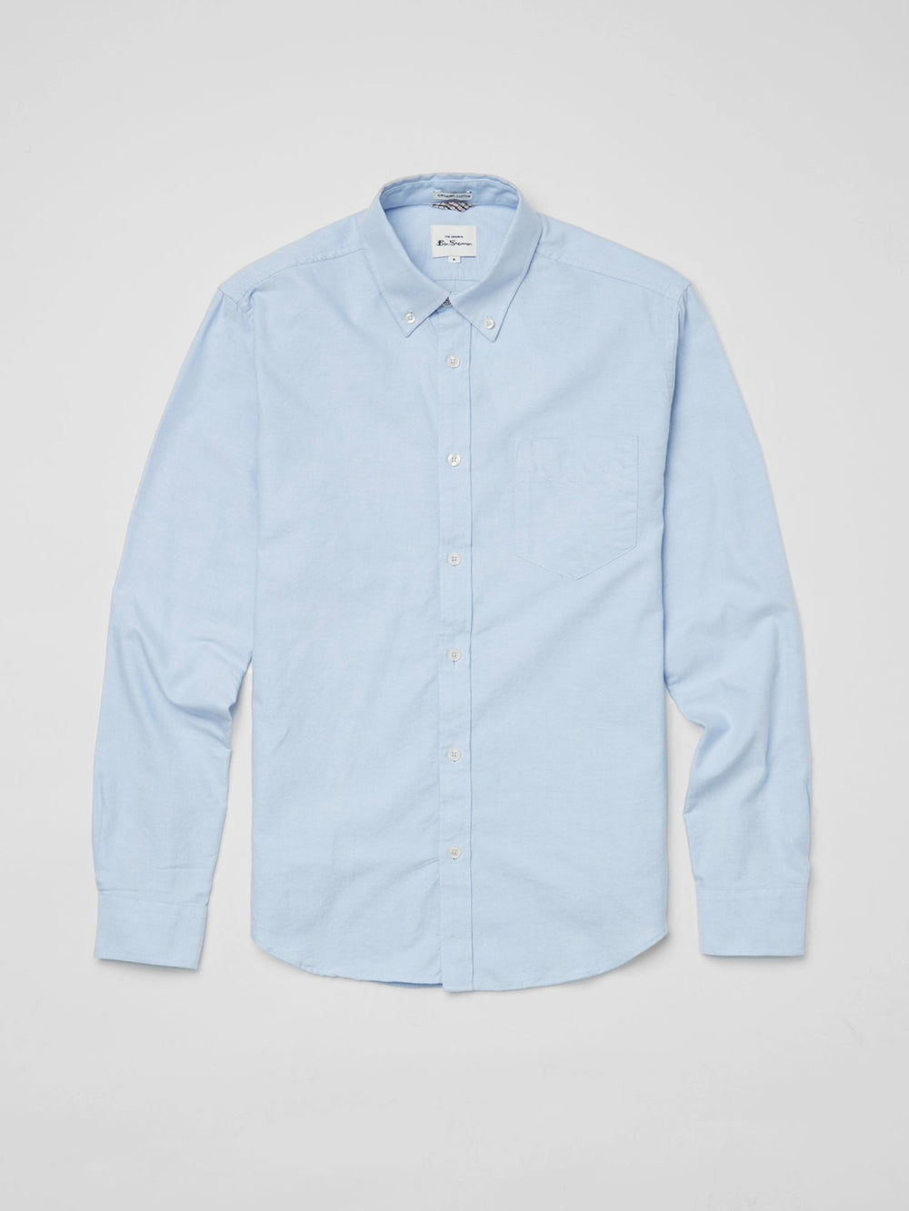 Blue Ben Sherman Signature Organic Long-Sleeve Oxford Shirts | 635089-PQL