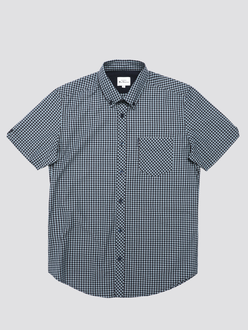 Blue Ben Sherman Signature Short Sleeve Gingham Shirts | 907526-YQR