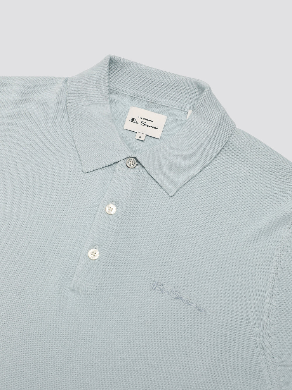 Blue Ben Sherman Signature Short Sleeve Polo Knitwear | 960542-TRE