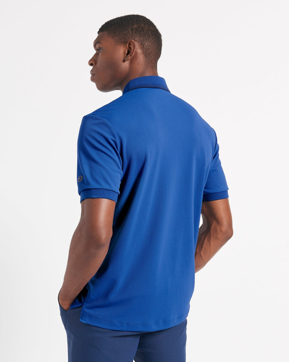 Blue / Royal Ben Sherman 360 Motion Stretch Polo Shirts | 546832-OQJ