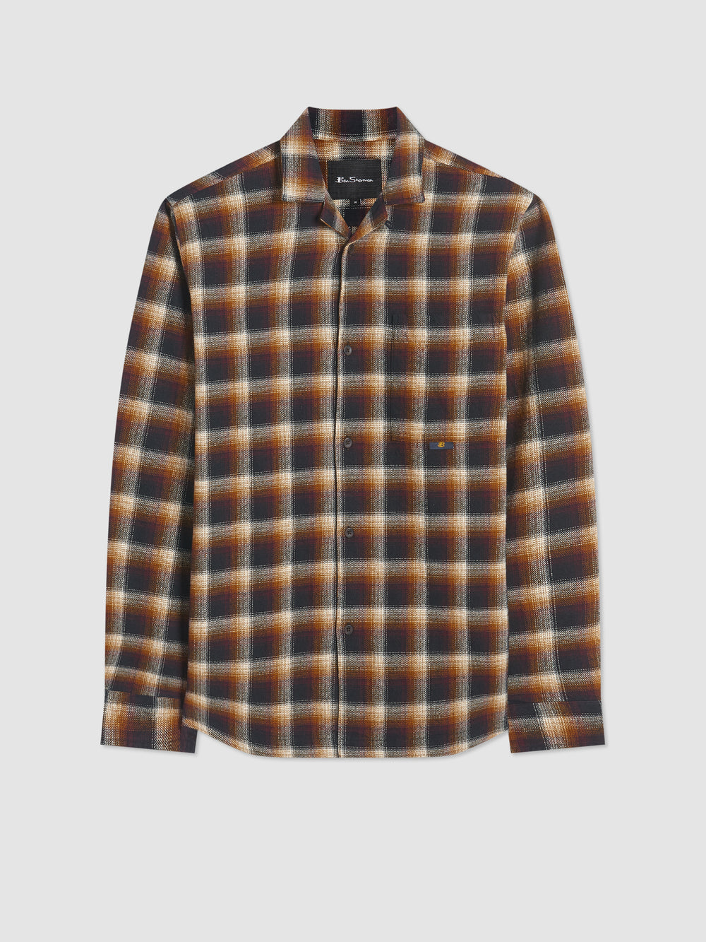 Brown Ben Sherman B by Ben Sherman Ombre Check Shirts | 619852-PIN