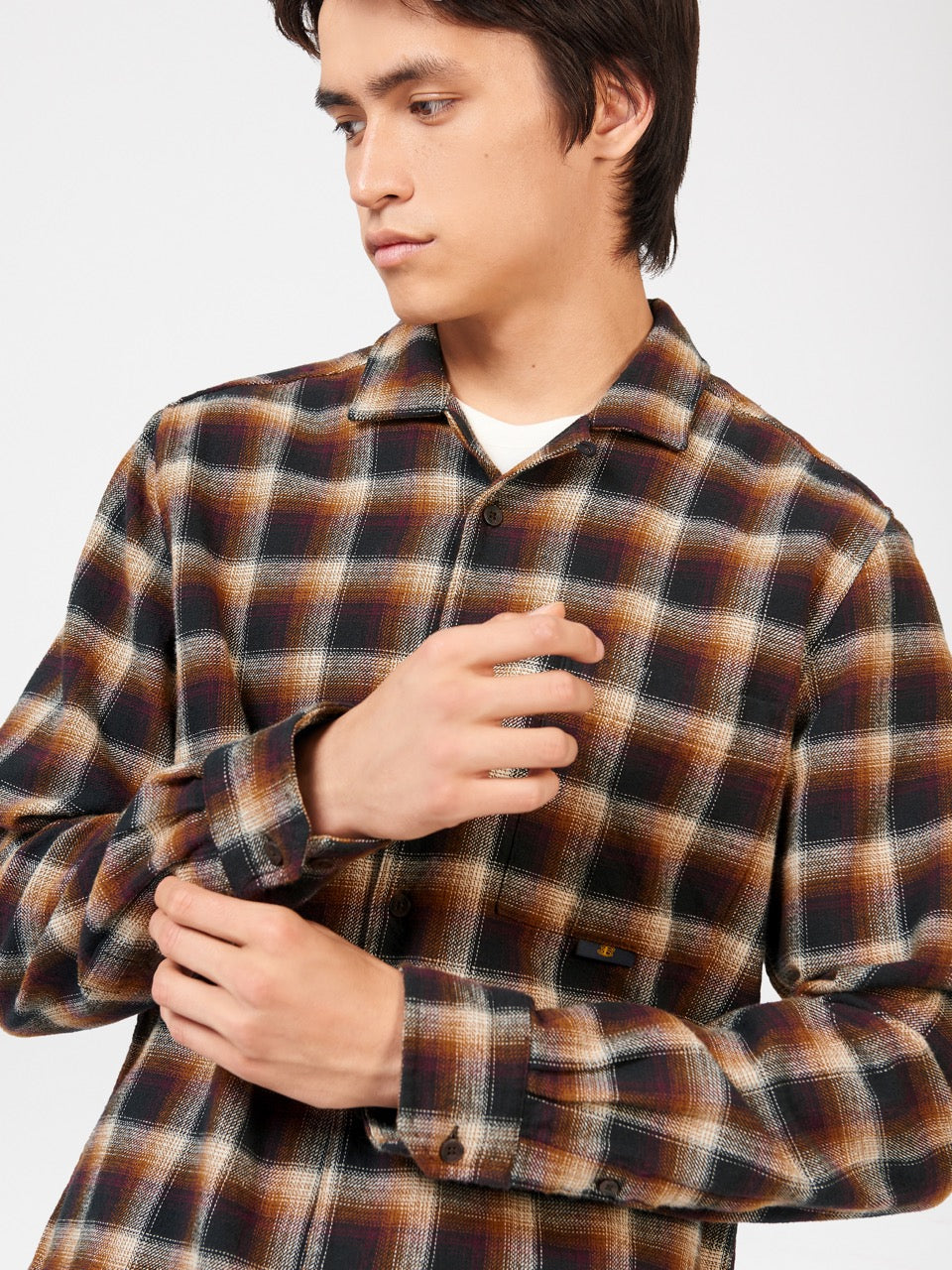 Brown Ben Sherman B by Ben Sherman Ombre Check Shirts | 627193-OKL