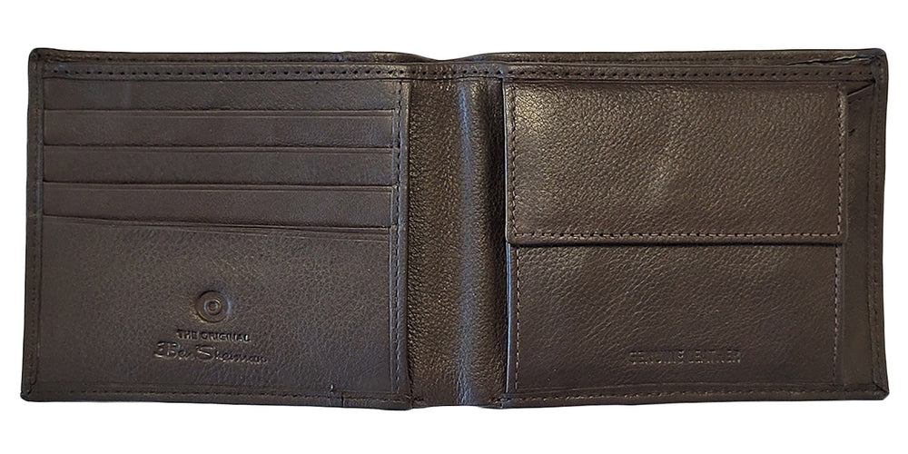 Brown Ben Sherman Irvine Bill Fold Leather Wallets | 978635-BJV