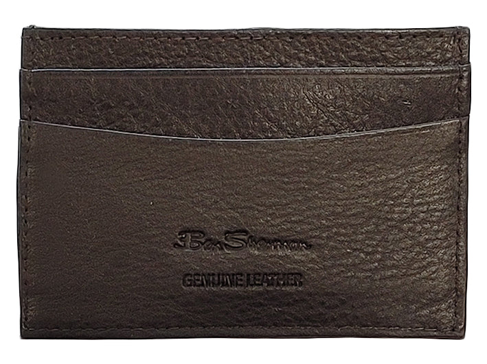 Brown Ben Sherman Koki Leather Card Holder Wallets | 862953-BEL