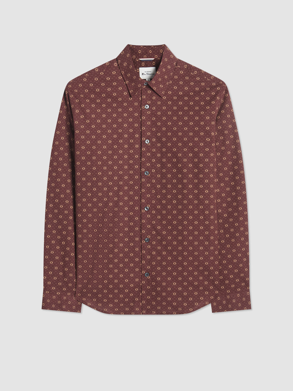 Brown Ben Sherman Signature Geo Shirts | 586217-TQH