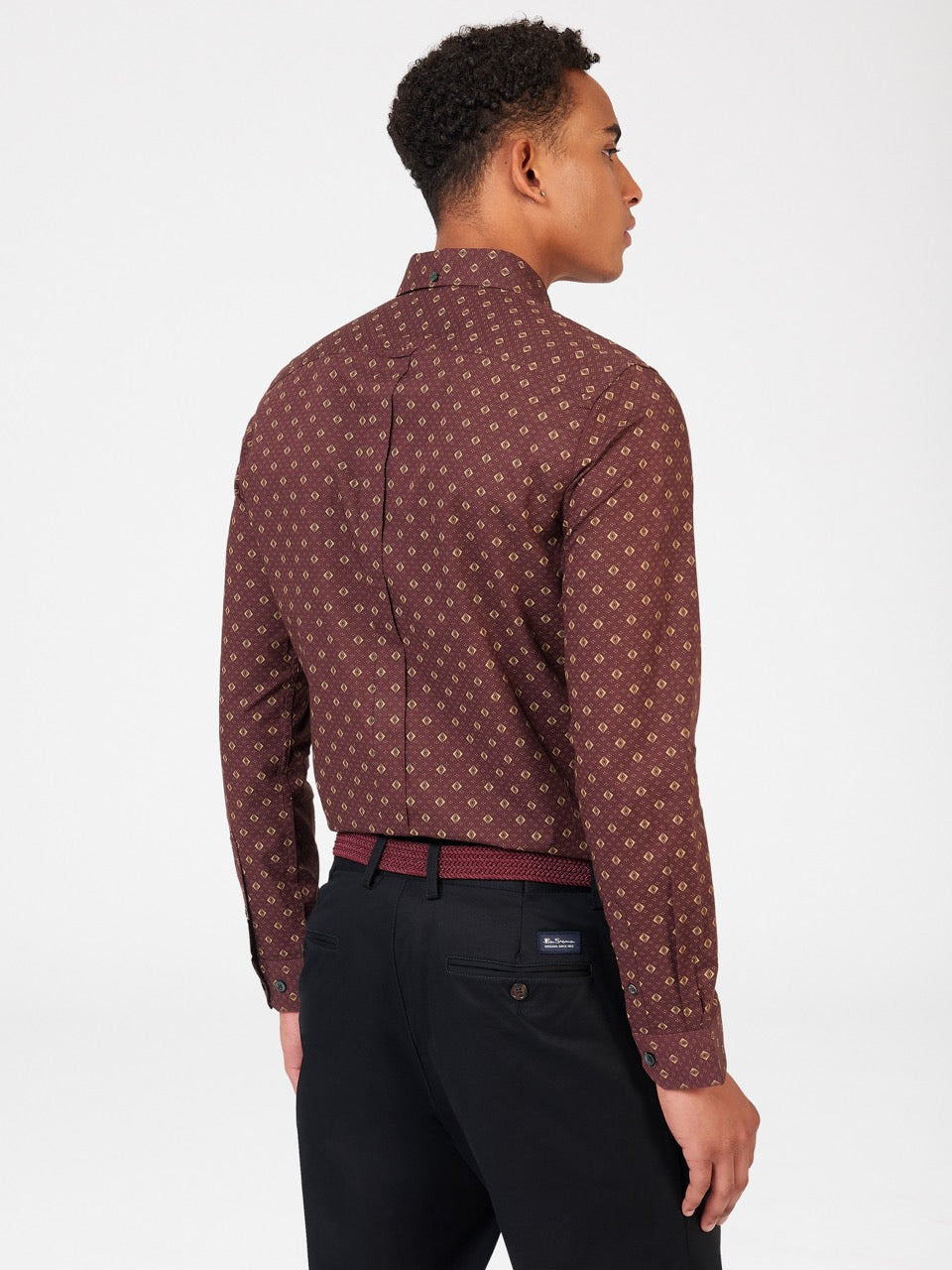 Brown Ben Sherman Signature Geo Shirts | 586217-TQH