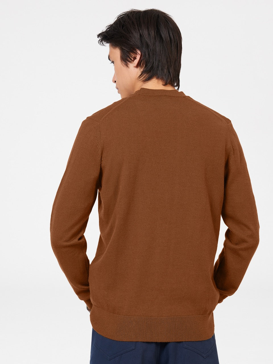 Brown Ben Sherman Signature Merino Cardigan Knitwear | 103982-FSH