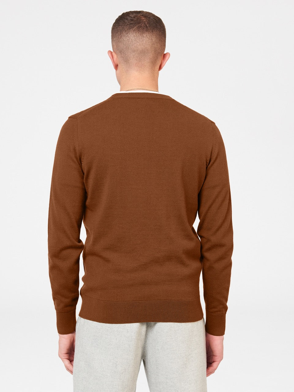 Brown Ben Sherman Signature Merino Crewneck Knitwear | 154078-BUE