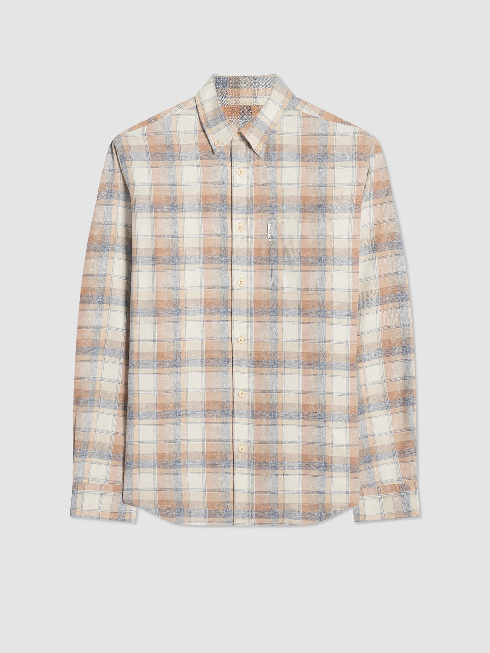 Brown Ben Sherman Twisted Yarn Check Shirts | 418206-EUG