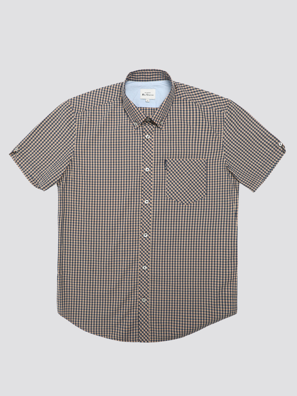 Copper Orange Ben Sherman Signature Short Sleeve Gingham Shirts | 751340-GTK