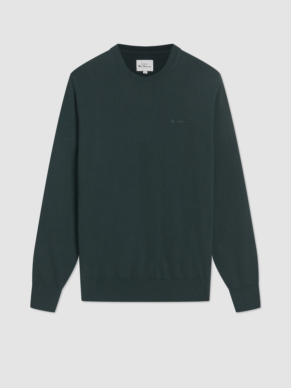 Dark Green Ben Sherman Signature Merino Crewneck Knitwear | 916352-SAV