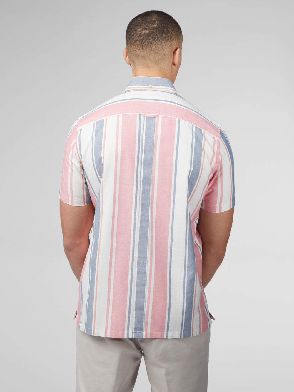 Dark Pink Ben Sherman Signature Multicolor Stripe Shirts | 071523-JIF