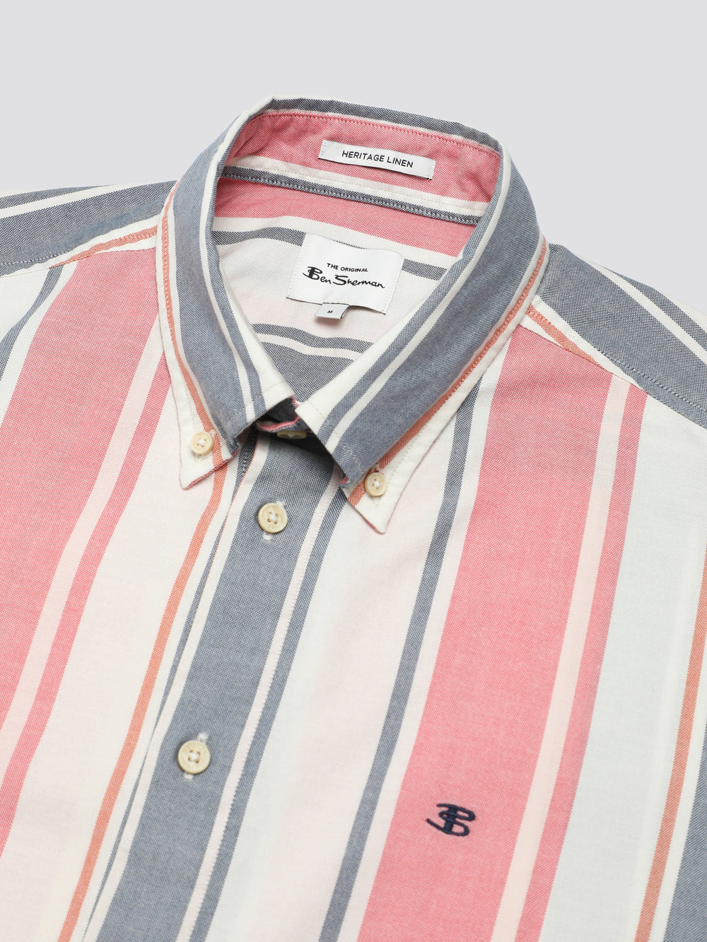 Dark Pink Ben Sherman Signature Multicolor Stripe Shirts | 071523-JIF