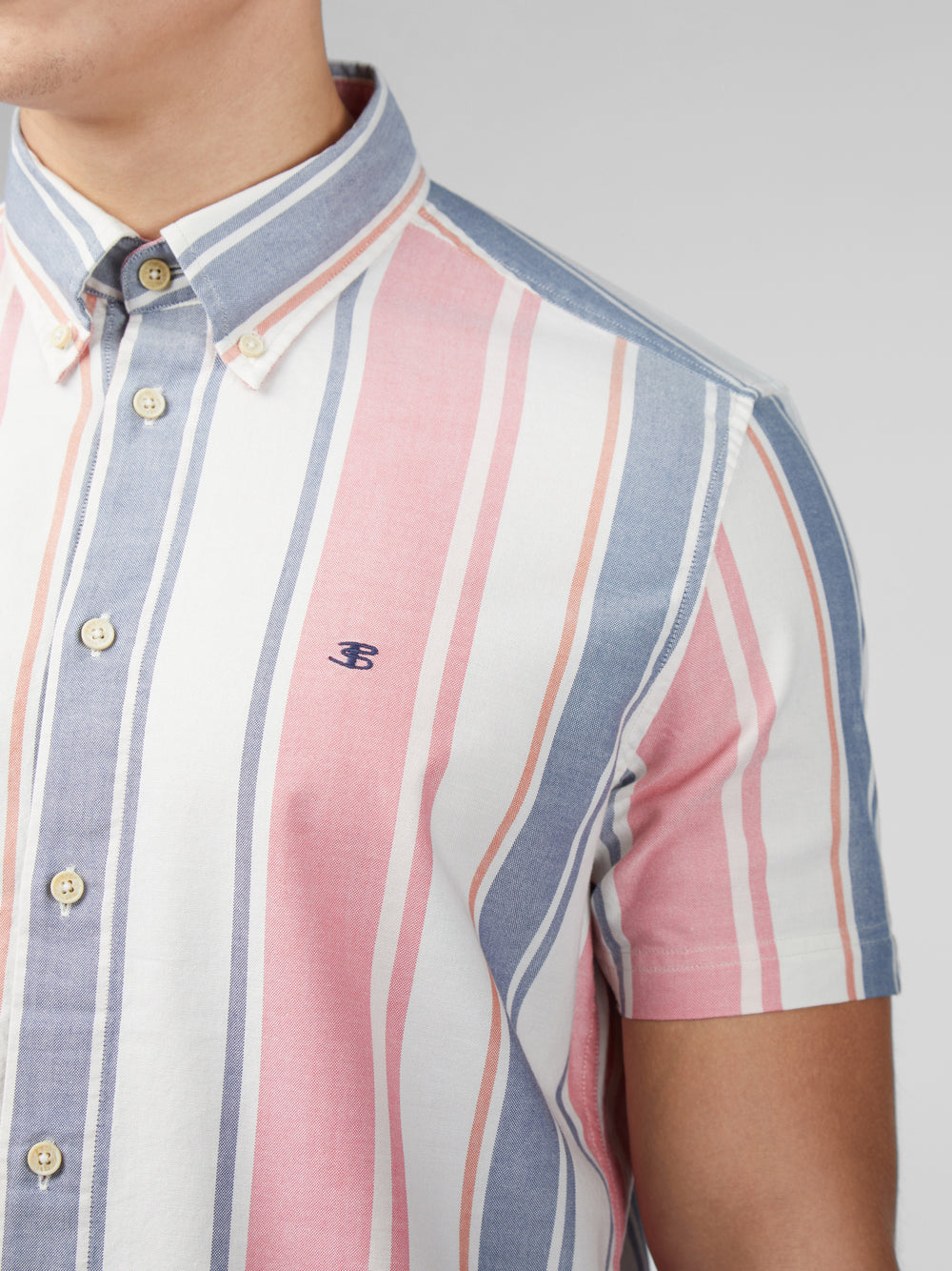 Dark Pink Ben Sherman Signature Multicolor Stripe Shirts | 071523-JIF