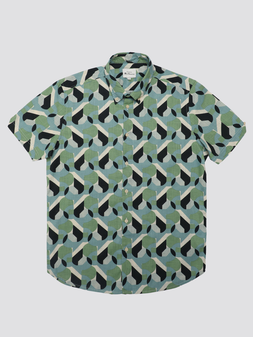 Green Ben Sherman Art Deco Shirts | 942675-JEV