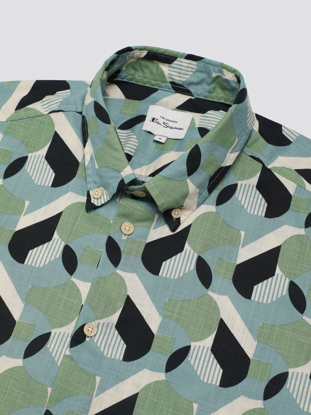 Green Ben Sherman Art Deco Shirts | 942675-JEV